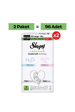 Natural Double Soft Ultra Fırsat Paketi Külot Bez 7 Numara Xxlarge 96 Adet