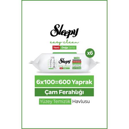 Sleepy Meyve Serisi Yüzey Temizlik Havlusu Mendili Ananas 6x100 (600 Yaprak)