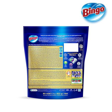 Bingo Akıllı Kapsül Pro Max Bulaşık Makinesi Deterjanı Tableti 120 Adet