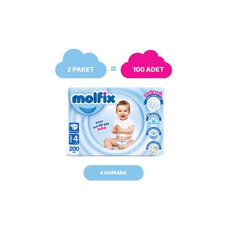 Bebek Bezi 4 Beden Maxi Hiper Ekonomi Paketi 200 Adet