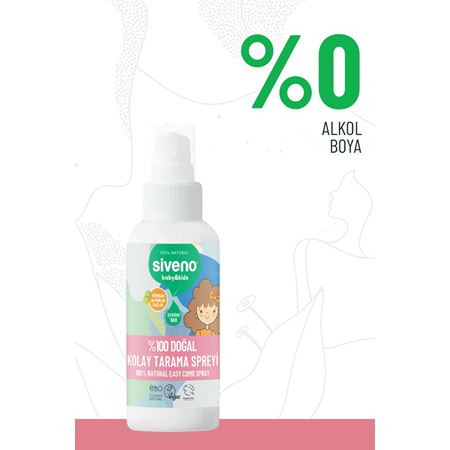 Siveno %100 Doğal Kolay Tarama Spreyi Çocuklar İçin Nemlendirici Hindistan Cevizi Yağlı 100 ml