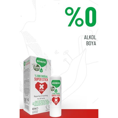 Siveno %100 Doğal Süper Stick Anlık Yatıştırıcı Onarıcı Organik Yalancı İğde Yağlı Bitkisel 6 gr