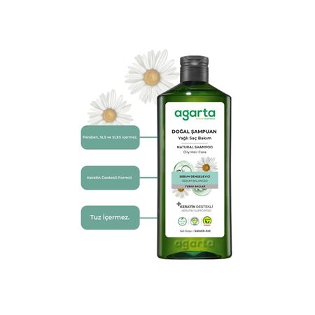 Agarta Yağlı Saçlar Için Arındırıcı Tuzsuz Şampuan 400 ml