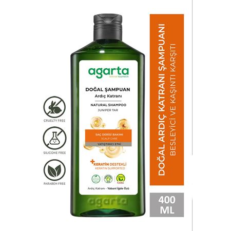 Agarta Ardıç Katranı Ve Keratin Şampuanı - Saç Egzaması-saç Dökülme Kepek Karşıtı 400 Ml