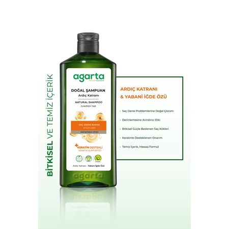 Agarta Ardıç Katranı Ve Keratin Şampuanı - Saç Egzaması-saç Dökülme Kepek Karşıtı 400 Ml