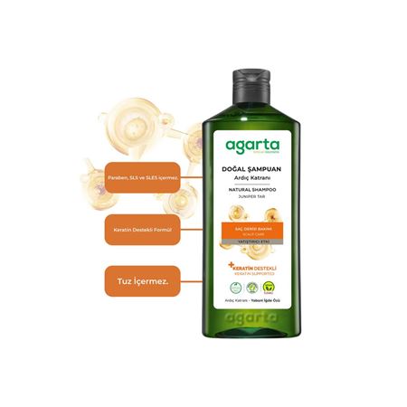 Agarta Ardıç Katranı Ve Keratin Şampuanı - Saç Egzaması-saç Dökülme Kepek Karşıtı 400 Ml