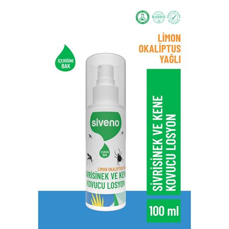 Siveno Sivrisinek ve Kene Kovucu Sprey Losyon Bitkisel Tüm Vücut İçin Aile Boy 100 ml