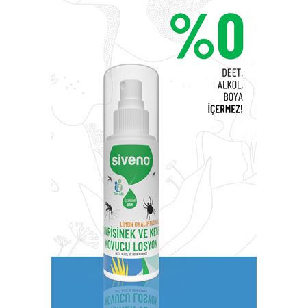 Siveno Sivrisinek ve Kene Kovucu Sprey Losyon Bitkisel Tüm Vücut İçin Aile Boy 100 ml