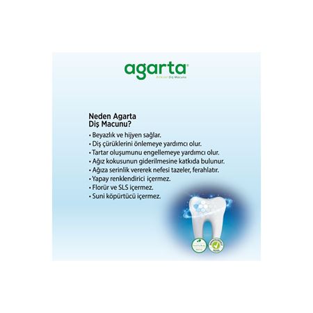 Agarta 3 Adet Doğal Florürsüz Bitki Özlü Diş Macunu 100 ml