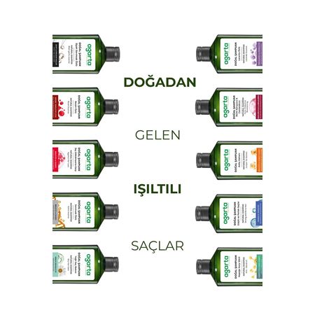 Agarta Saç Dökülmesine Karşı Bitkisel Tuzsuz Şampuan 400 ml (Biberiye özlü)
