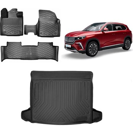 Rizline T10X 2023 Sonrası uyumlu 3D Bagaj Havuzu ve Paspas Siyah