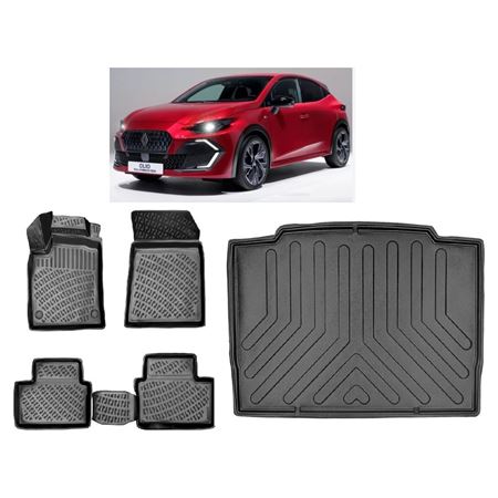 Rizline Renaut Clio 6 2025 Sonrası Uyumlu 3D Havuzlu Paspas + 3D Bagaj Havuzu Set