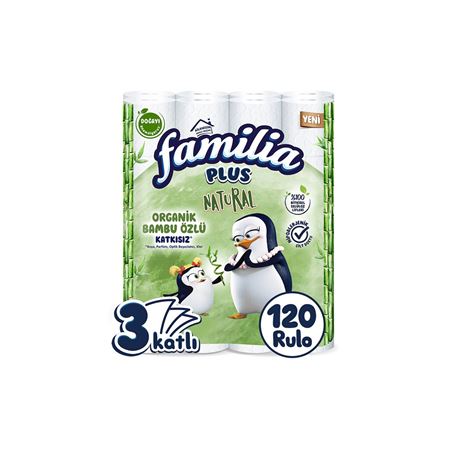Plus Natural Tuvalet Kağıdı 120 Rulo (40 Rulo x 3 Paket)