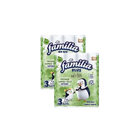 Plus Natural Tuvalet Kağıdı 40'lı 2 Paket