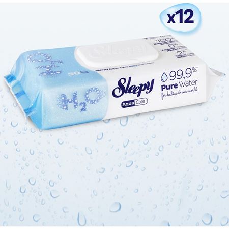 Sleepy Aquacare H2O Yenidoğan Islak Bebek Havlusu 12X50