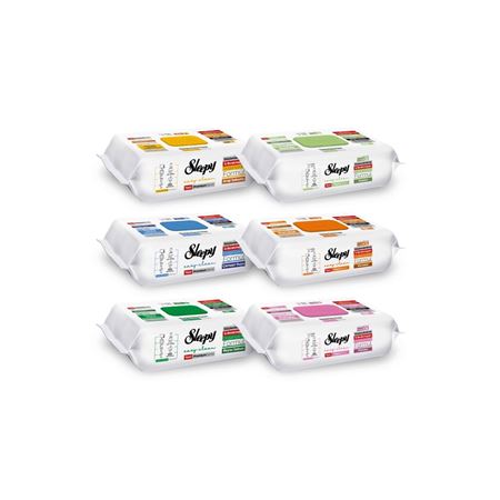 Sleepy Easy Clean Yüzey Temizlik Havlusu Mendili Klasik + Meyve Serisi 6X100 Karma Paket
