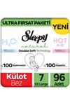 Natural Double Soft Ultra Fırsat Paketi Külot Bez 7 Numara Xxlarge 96 Adet