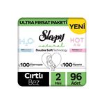 Natural Double Soft Ultra Fırsat Paketi Bebek Bezi 2 Numara Mini 96 Adet