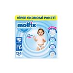 Bebek Bezi 6 Beden E.Large Hiper Ekonomi Paketi 124 Adet