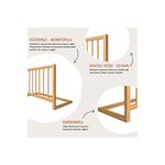 Lunvia Star 75x50 cm Doğal Ahşap Yatak Bariyeri Güvenlik Bariyeri - Hemnes Divan Uyumlu