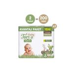 Baby Turco Doğadan Süper Avantaj Paketi Pofuduk Bebek Bezi 4 Numara Maxi 200 Adet