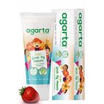 Agarta 2 Adet Doğal Florürsüz Çocuk Diş Macunu Çilekli 75 ml