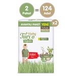 Baby Turco Doğadan Süper Avantaj Paketi Pofuduk Külot Bez 6 Numara Xlarge 124 Adet