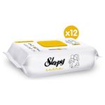 Sleepy Extra Islak Bebek Havlusu - 12 Paket, 840 Yaprak, Limon Kokulu, Alkol İçermez, Doğal Bambu ve Organik Pamuk Lifli