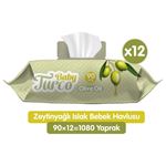 Baby Turco Zeytinyağlı Islak Bebek Havlusu 12x90 Adet