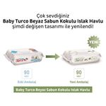 Baby Turco Beyaz Sabun Kokulu Islak Havlu 12x90