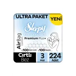 Sleepy Bio Natural Premium Plus Airbag Comfort Ultra Paket Bebek Bezi 3 Numara Midi 224 Adet