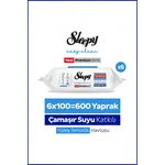 Sleepy Easy Clean Premium Çamaşır Suyu Katkılı Yüzey Temizlik Havlusu Mendili 6x100 (600 Yaprak)