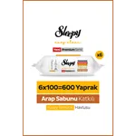 Sleepy Easy Clean Premium Arap Sabunu Katkılı Yüzey Temizlik Havlusu Mendili 6x100 (600 Yaprak)